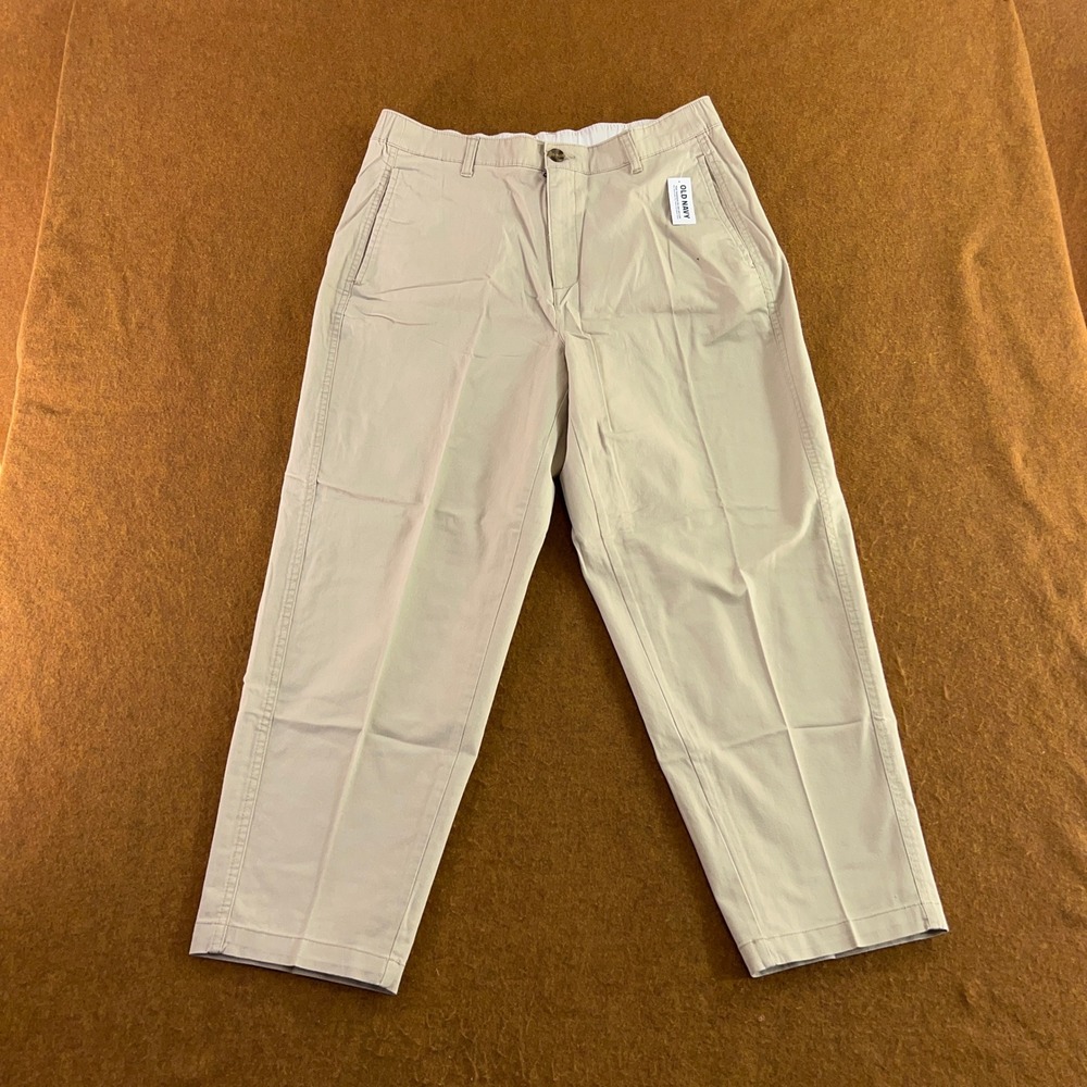 Old Navy Womens Large Beige High-Rise OG Chino Straight Leg Pants NWT